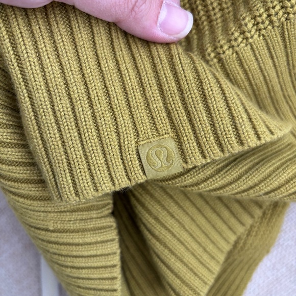 Lululemon Cashlu Knit Sweater Wrap Cardigan In Auric Gold - Picture 2 of 9